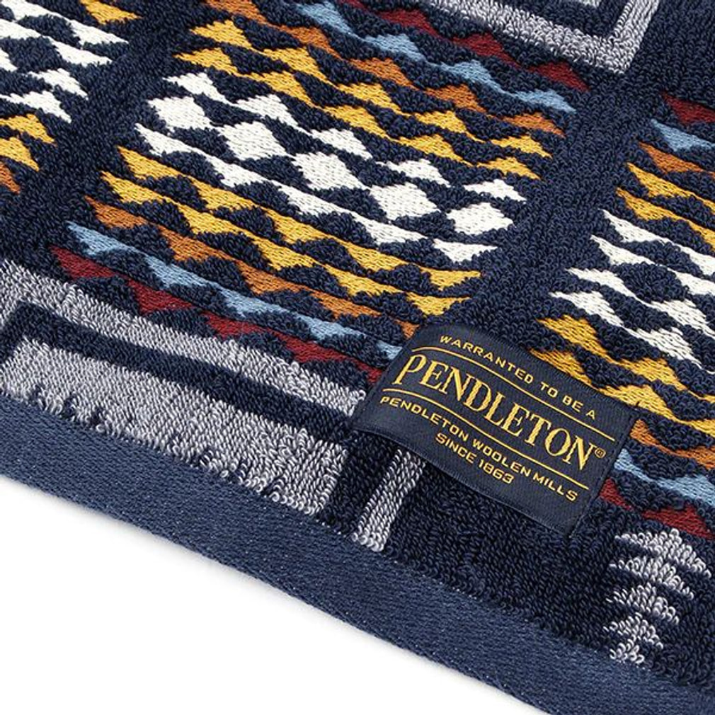 ペンドルトン 今治Embossed Multi Long Towel Harding Navy 19370037