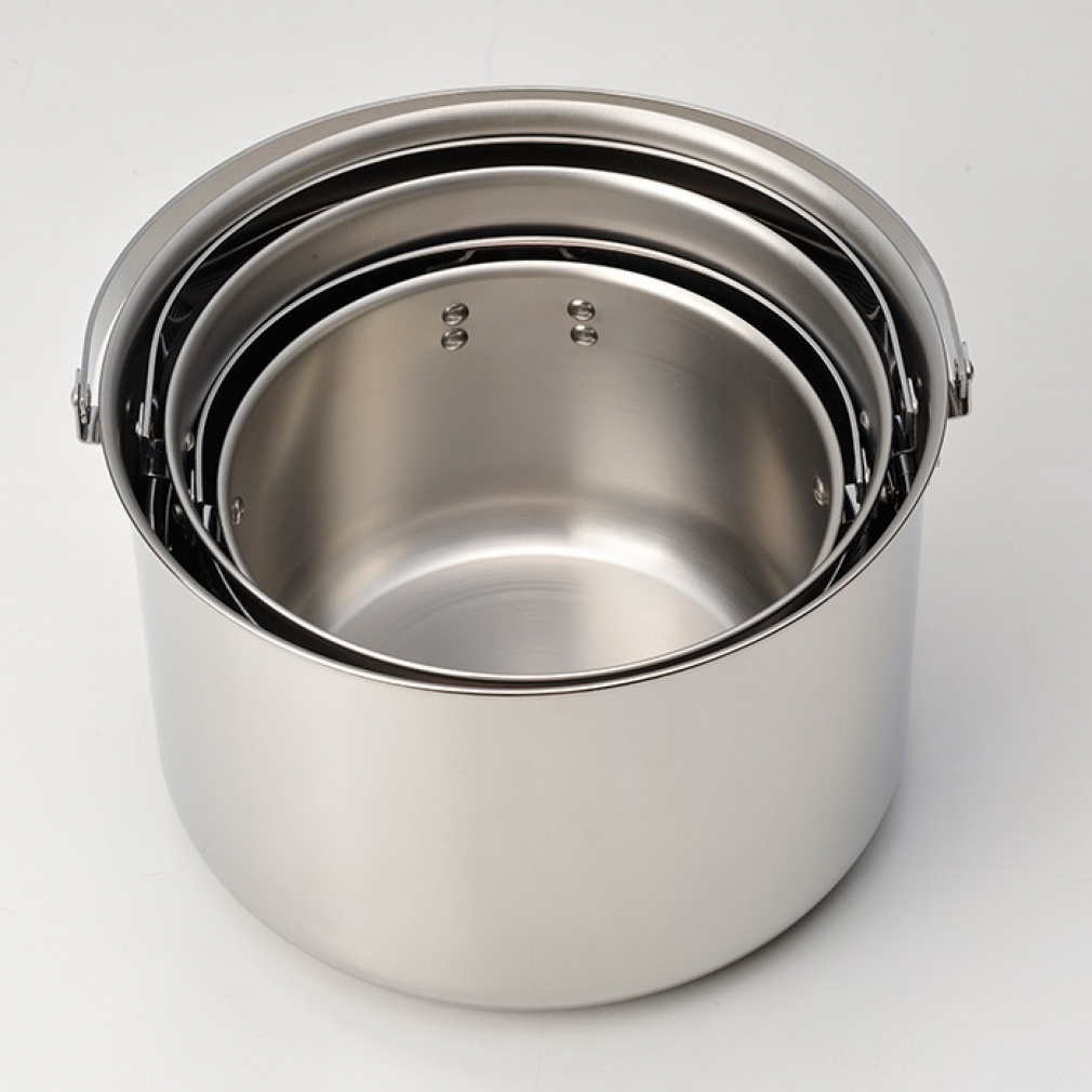 無印フィールドクッカー セット ステンレス製保存容器 蓋付き 非常時に