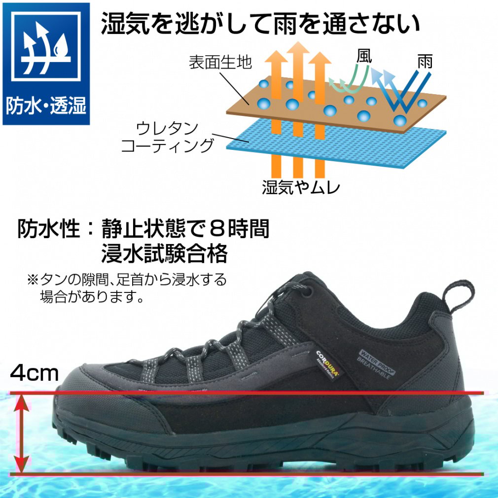 ワイド・透湿防水トレッキングシューズ LO M BK｜Alpen Online