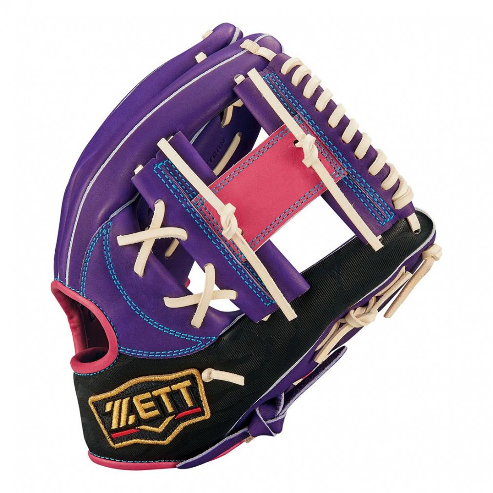 レア　クロテッドクリーム　青紫色 ゼット 軟式用 プロステイタス スペシャルカラーエディション 内野手用