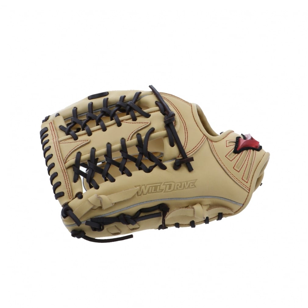 ミズノ 井端モデル 限定品IBEライン 良品 MIZUNO 内野用 軟式グローブ ミズノ 軟式用WILL DRIVE RED IBE 外野手向け サイズ14 左投用