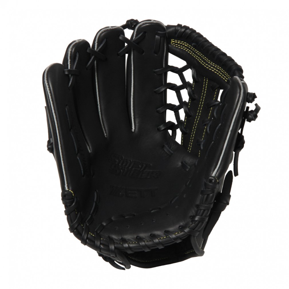 軟式グローブ 黒 レザー ゼット 軟式グラブ ソフトステアシリーズ オールラウンド用 左投用