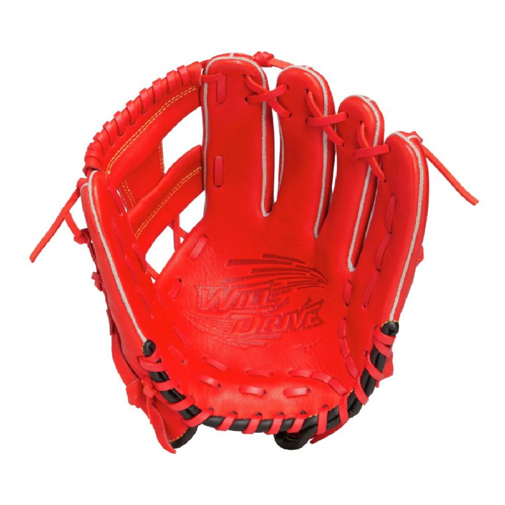 No.１‼️y's プロフィール読んでください！品‼️オールレッドオーダー ミズノ WILL DRIVE RED IBE限定カラー ジュニア軟式用ウィルドライブ