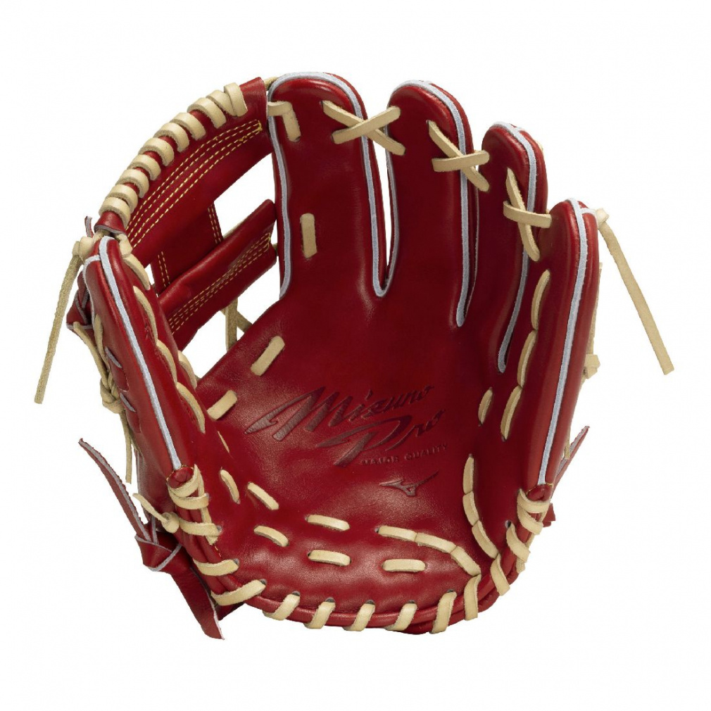 ミズノプロ　軟式　内野手　サイズ9 ベージュ/赤 ミズノ（MIZUNO）（メンズ）軟式用グラブ 内野手 ミズノプロ Classic