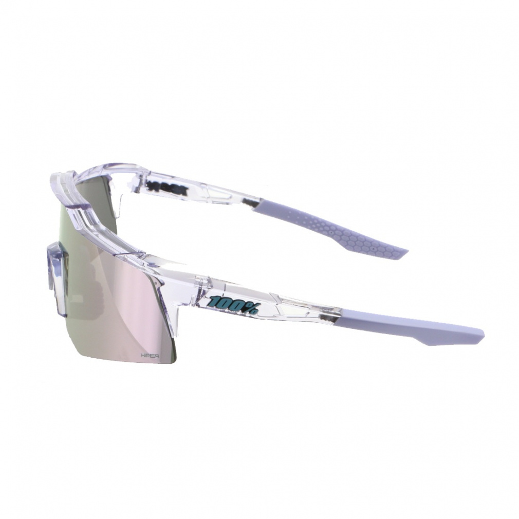 100% Speedcraft トランスルーセントラベンダー サングラス 100% ワンハンドレッド サングラス SPEEDCRAFT Polished Translucent
