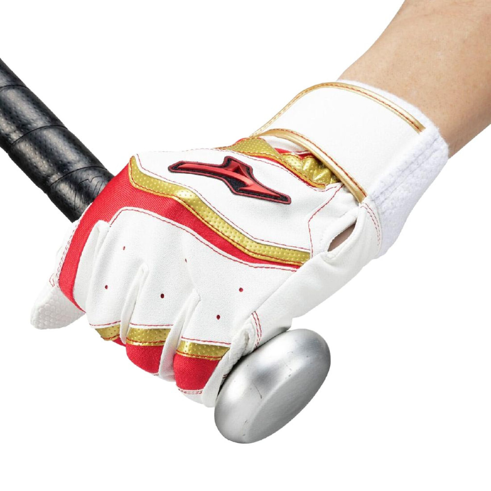 ミズノ 野球 バッティング用手袋 ウィルドライブ レッド 1EJEA290