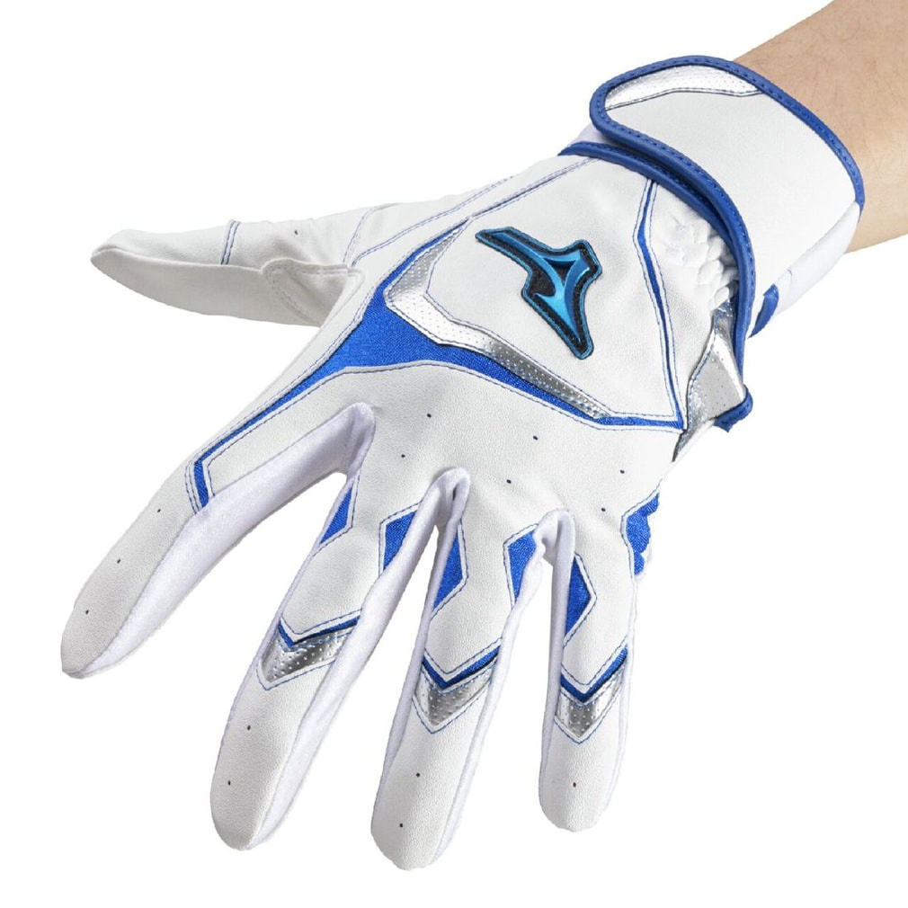 ミズノ 野球 バッティング用手袋 ウィルドライブ ブルー 1EJEA295