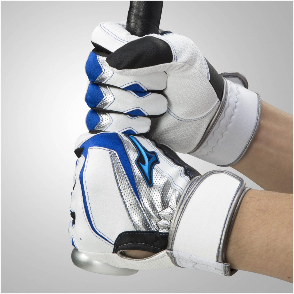 【値下げ中】【実使用】【希少】ビッグエム　ブルーウェーブ藤本選手　内野用 ミズノ メンズ 野球 バッティング用手袋 両手用 WILLDRIVE BLUE ウィル