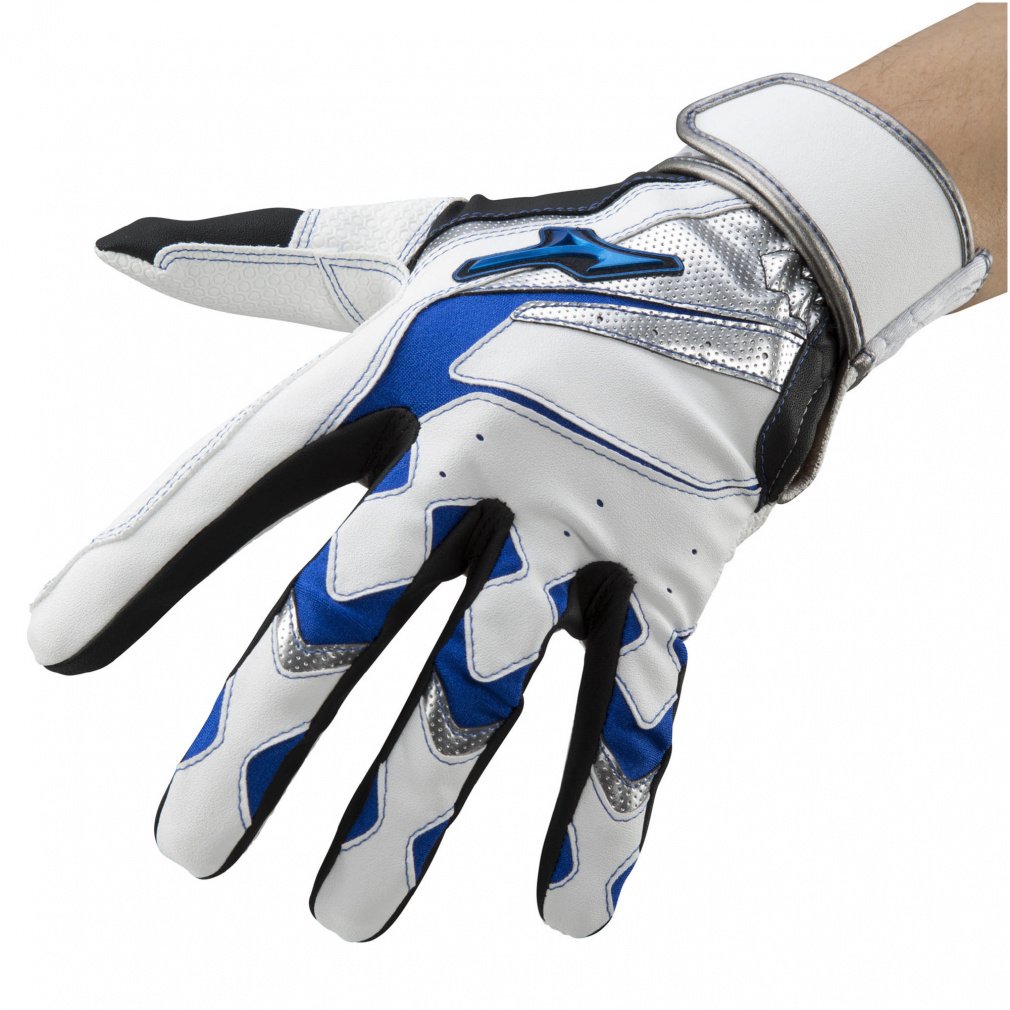 【値下げ中】【実使用】【希少】ビッグエム　ブルーウェーブ藤本選手　内野用 ミズノ メンズ 野球 バッティング用手袋 両手用 WILLDRIVE BLUE ウィル