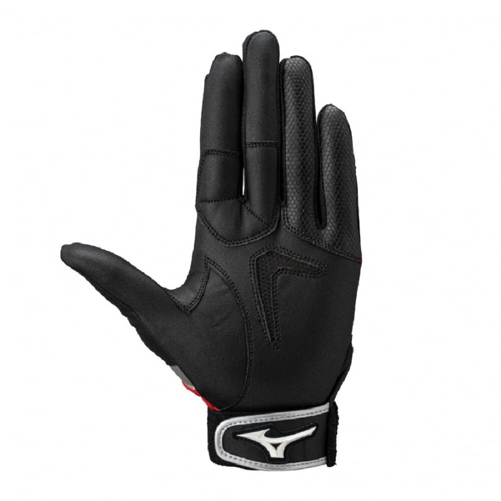 Mizuno ブラックレザーグローブ ミズノ ジュニア(キッズ・子供) 野球 守備用手袋 ガチ守備手袋Jr. 左手