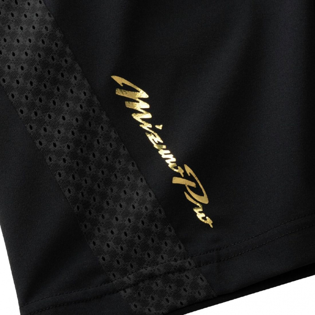 MizunoPro ウェア Lサイズ ブラック/ゴールド ミズノ メンズ 野球 ウインドパンツ 【ミズノプロ】トレーニングハーフ