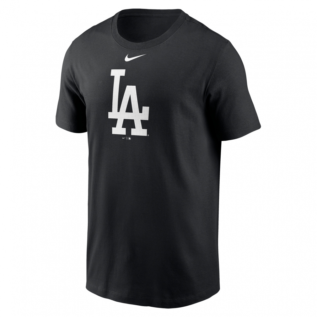 MLB ロサンゼルスドジャース Mens Fuse Large Logo Cotton Tee