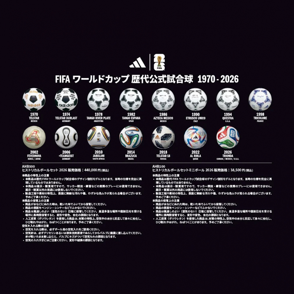 アディダス ヒストリカルボールセットミニボール2026 AHB100 サッカー