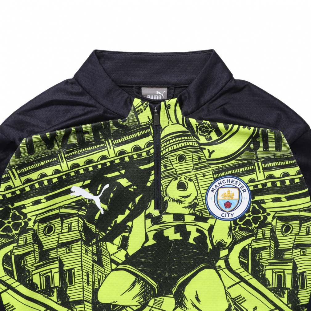 24-25 マンチェスター シティFC プレマッチ 1/4 ジップ トップス