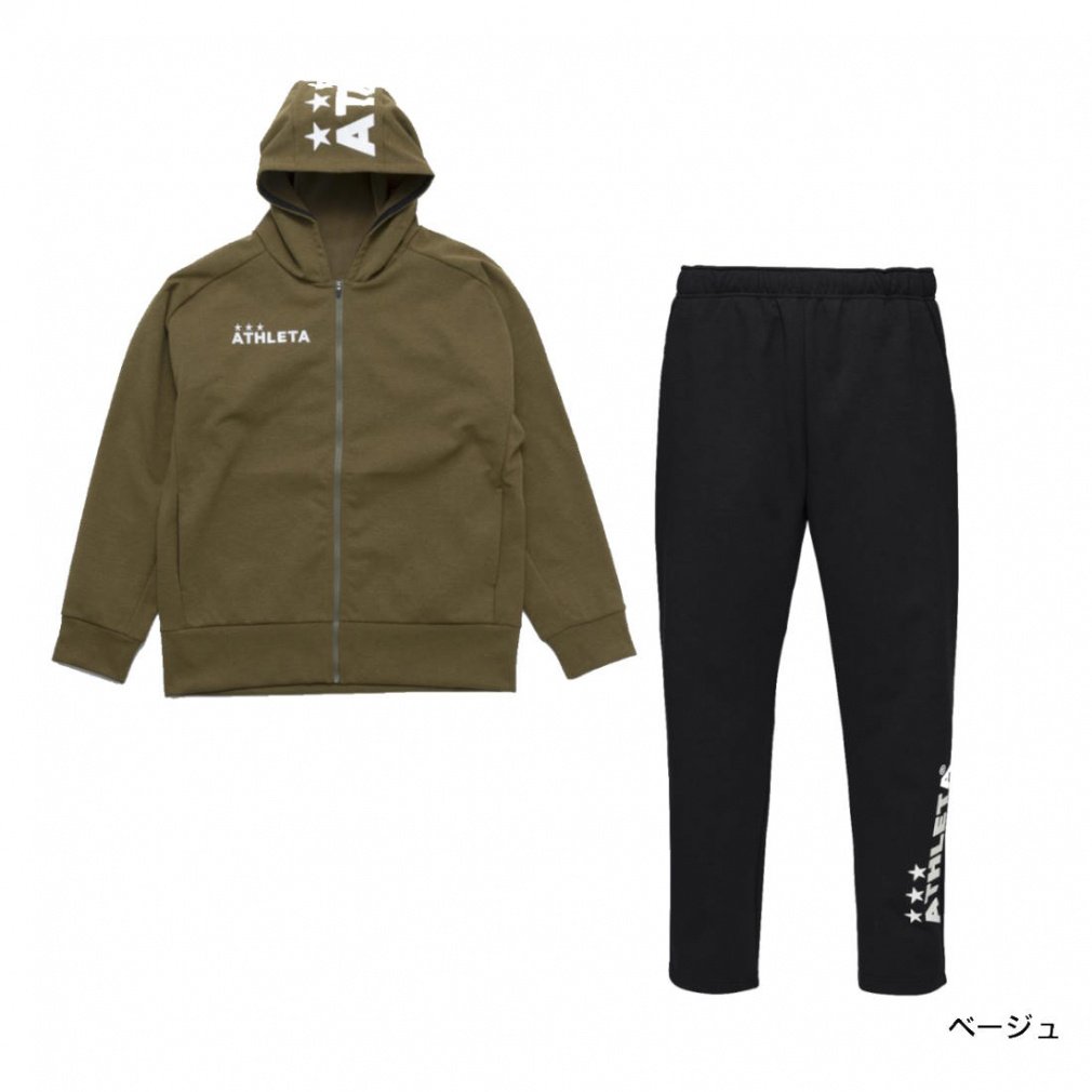 防風スウェットZIPパーカー・防風スウェットパンツ 上下セット 裏起毛