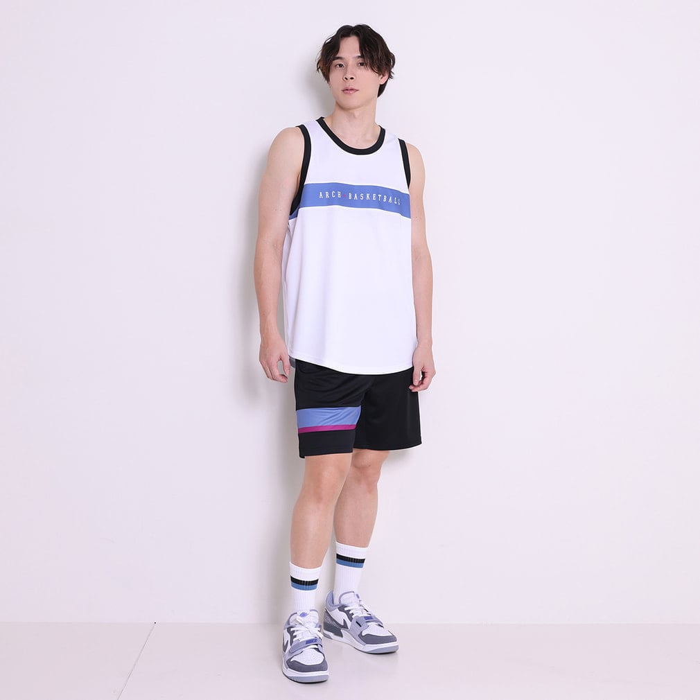 アーチ メンズ レディス バスケットボールウェア ノースリーブシャツ