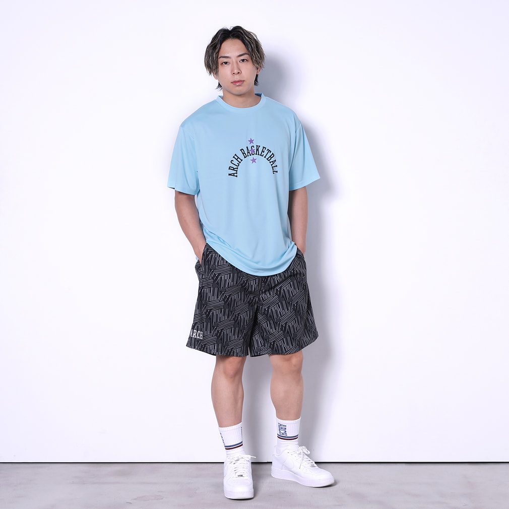 アーチ メンズ レディス バスケットボール 半袖Tシャツ Arch three