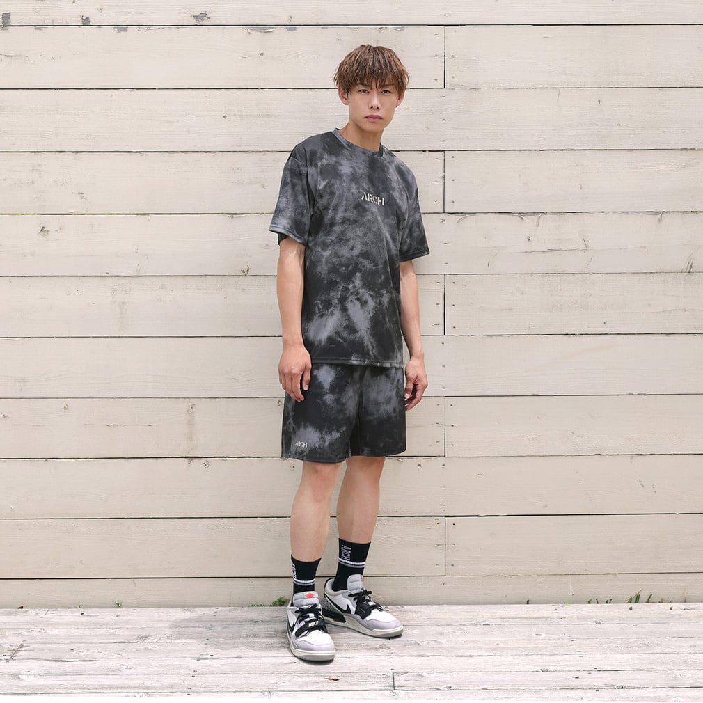 アーチ メンズ レディス バスケットボール 半袖Tシャツ Arch blur-flow