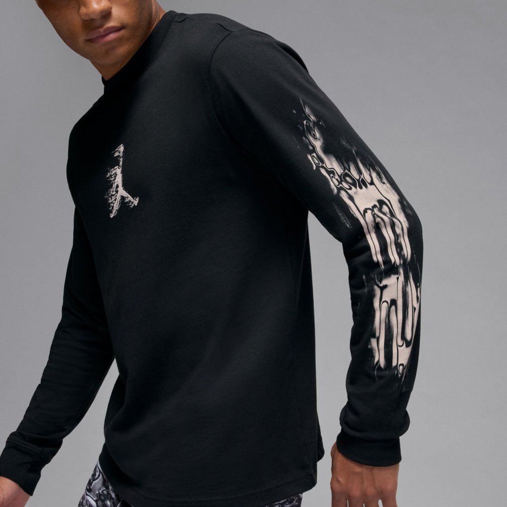 ジョーダン メンズ Tシャツ 長袖 ロンT Jordan Men's Dri-FIT Sport Breakfast Club Graphic Long Sleeve Shirt - Black ジョーダン メンズ レディス バスケットボール 長袖Tシャツ ジョーダン