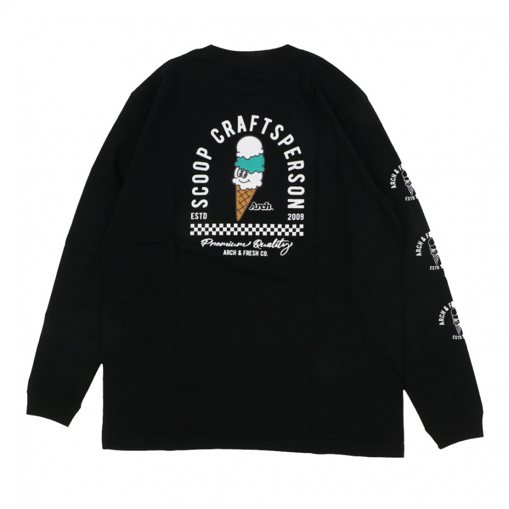 アーチ メンズ レディス バスケットボール 長袖Tシャツ scoop ice
