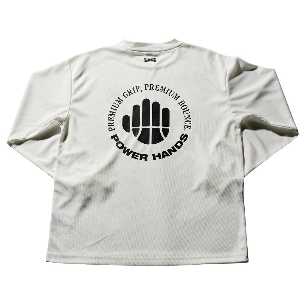 タチカラ メンズ レディス バスケットボールウェア 長袖Tシャツ POWER