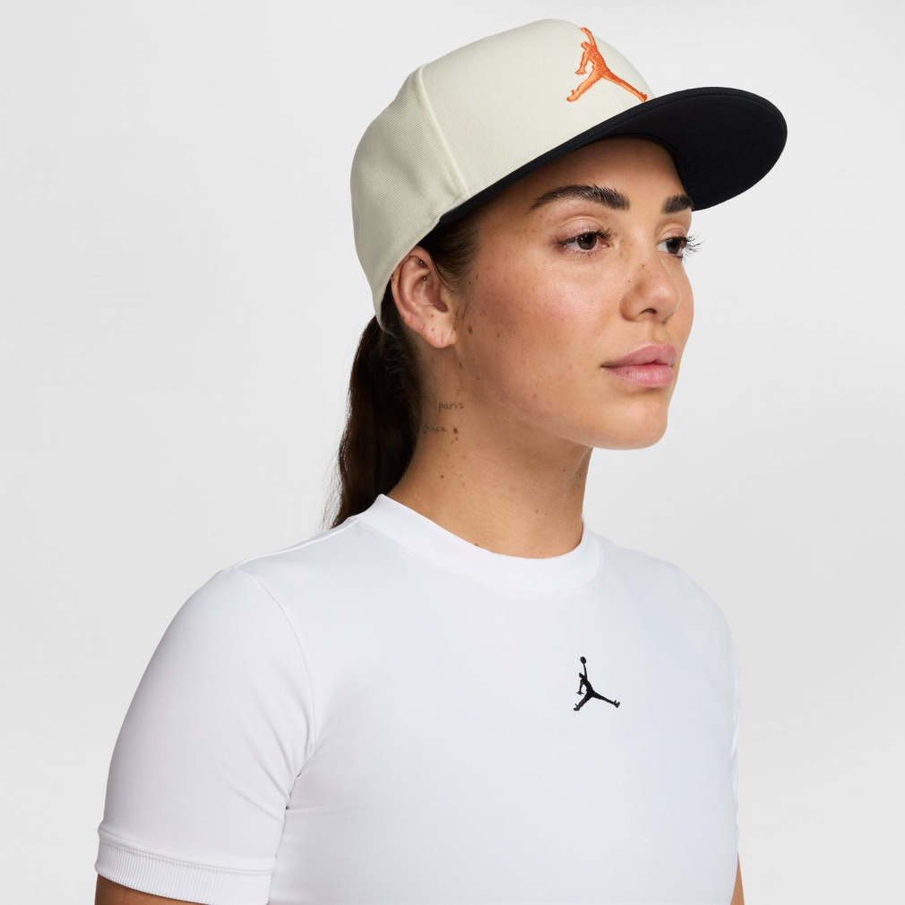 【希少品】 JORDAN キャップ ホワイト/ブラウン ジョーダン メンズ レディス バスケットボール ジャンプマン プロ