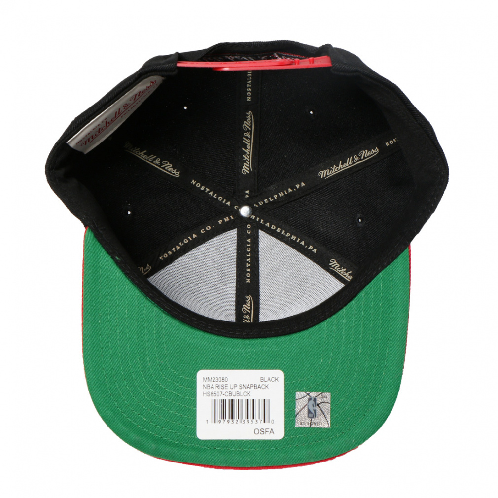 ミッチェルアンドネス シカゴブルズPRO PINCH SNAPBACKキャップ Mitchell & Ness Chicago Bulls 'Busted' Pro Pinch Snapback Black