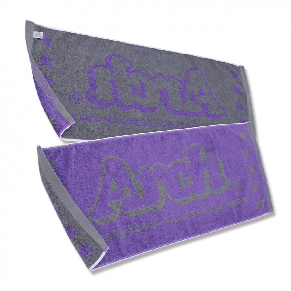 アーチ バスケットボール タオル basic logo jacquard towel