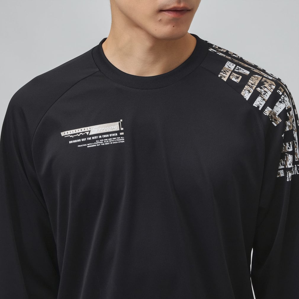 ティゴラ メンズ レディス バレーボール 長袖Tシャツ グラフィック長袖