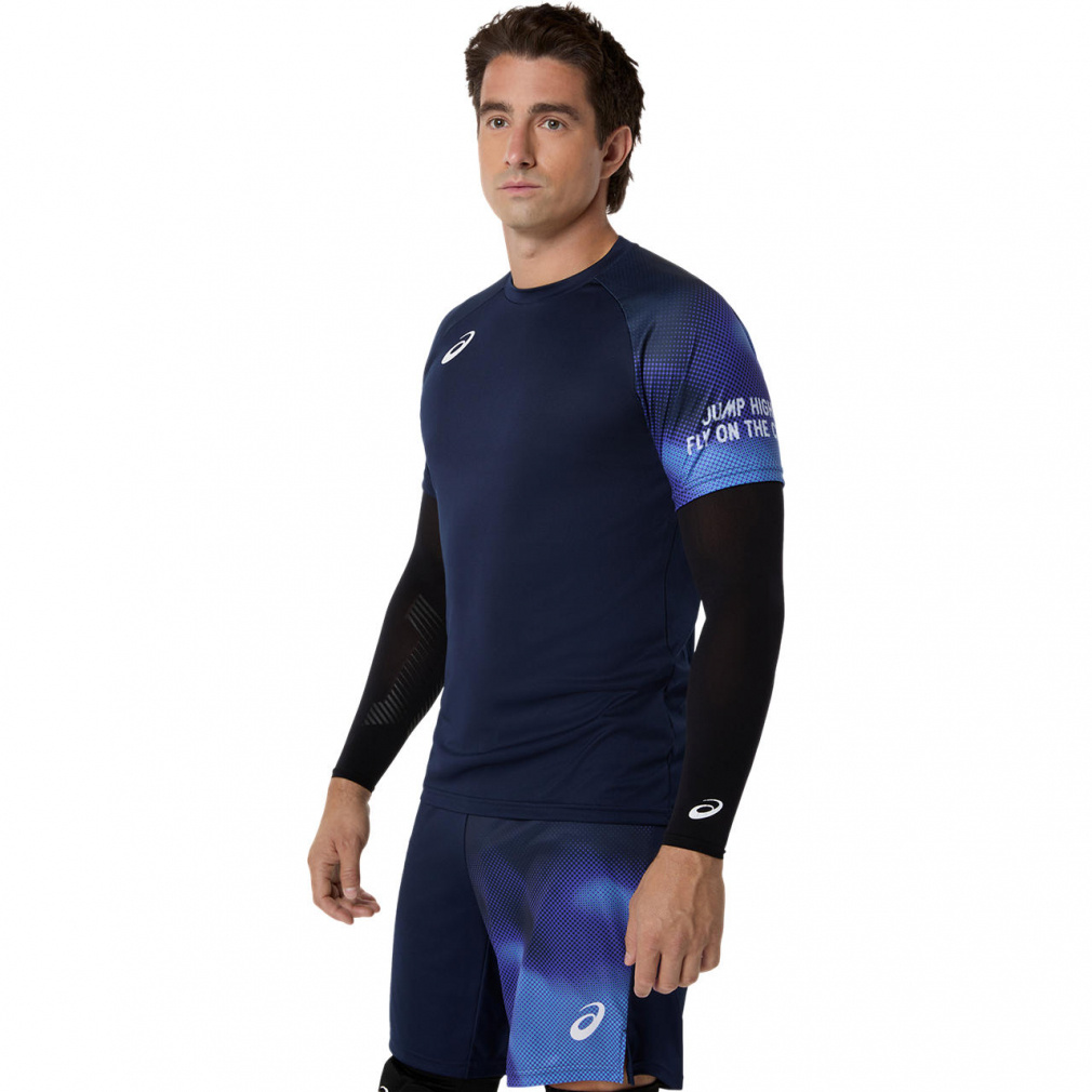 アシックス メンズ レディス バレーボール 半袖Tシャツ トップライン