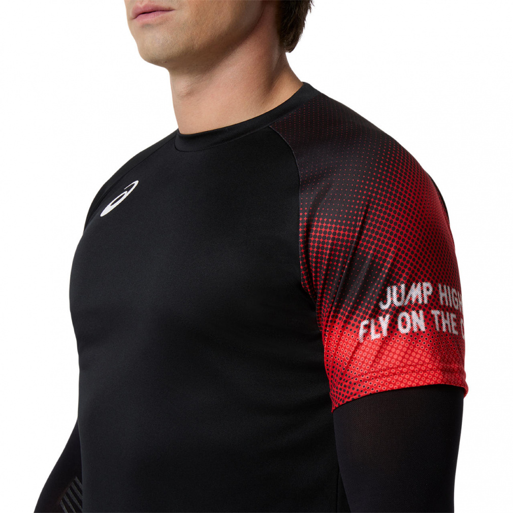asics アシックス　バレーボール　シャツ　L アシックス メンズ レディス バレーボール 半袖Tシャツ トップライン