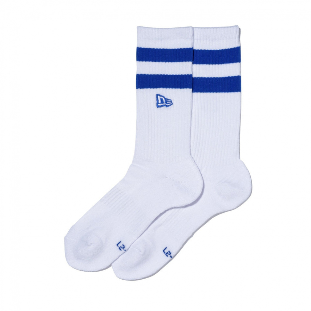 ニューエラ ソックス 靴下 SOCKS CREW 2P EMB WHI BLU BLK 25J