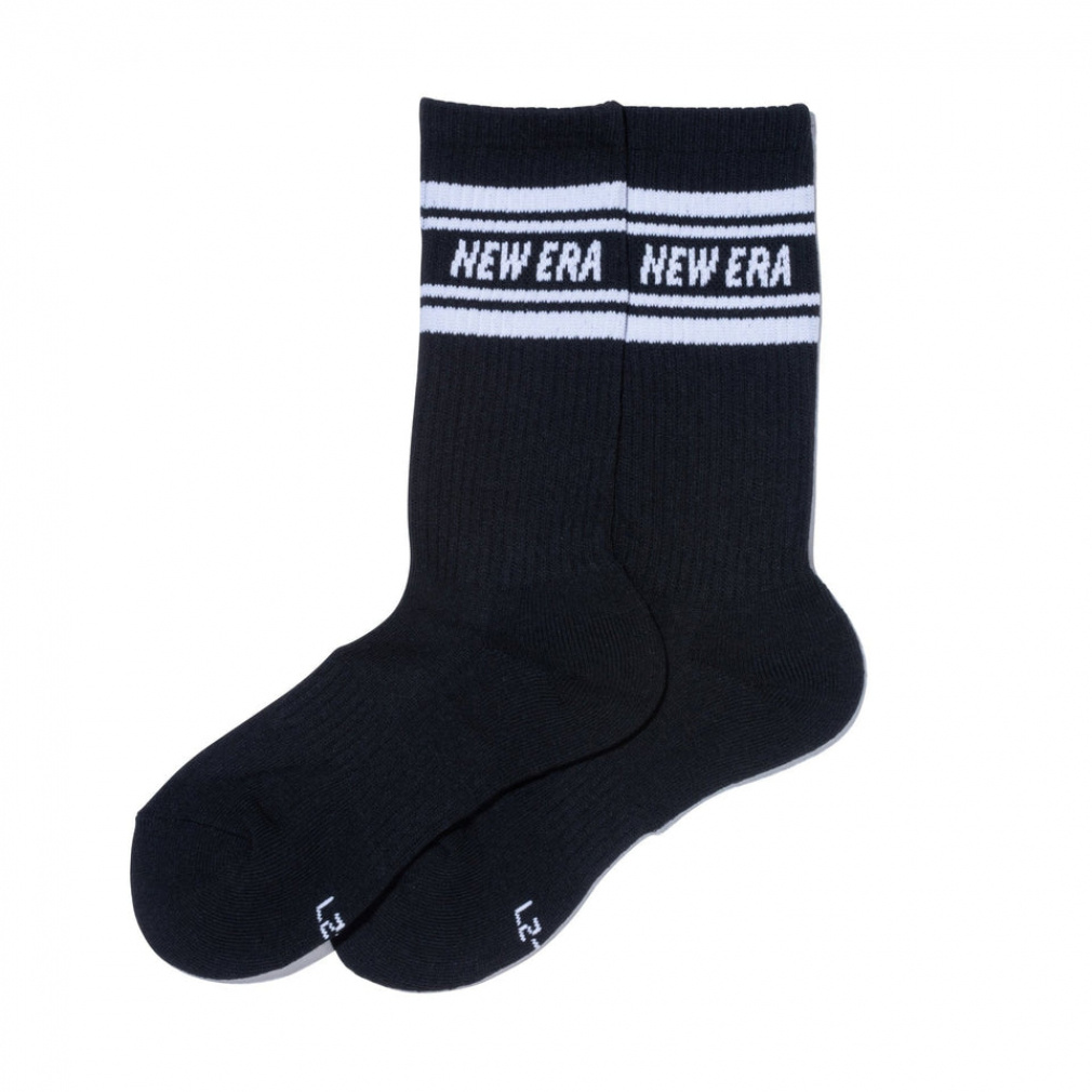 ニューエラ ソックス 靴下 SOCKS CREW 3PAIRS LINE BLK 25J 14518182