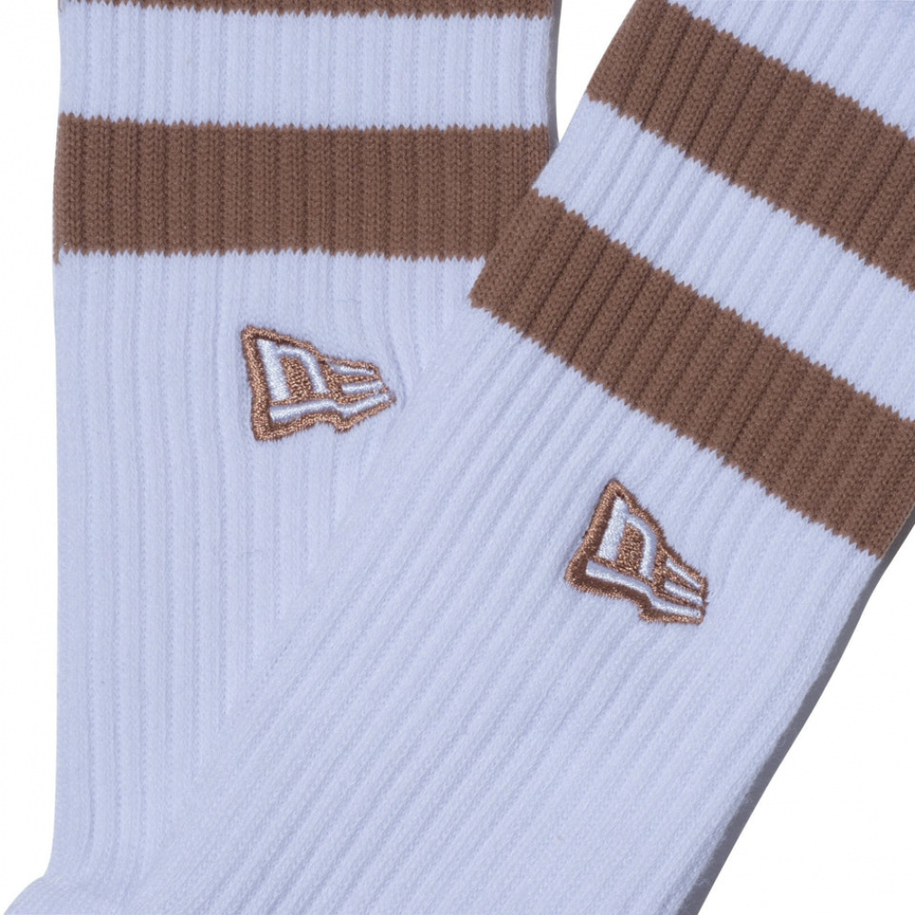 ニューエラ ソックス 靴下 SOCKS CREW 2P EMB WHI GRN BEI 25J