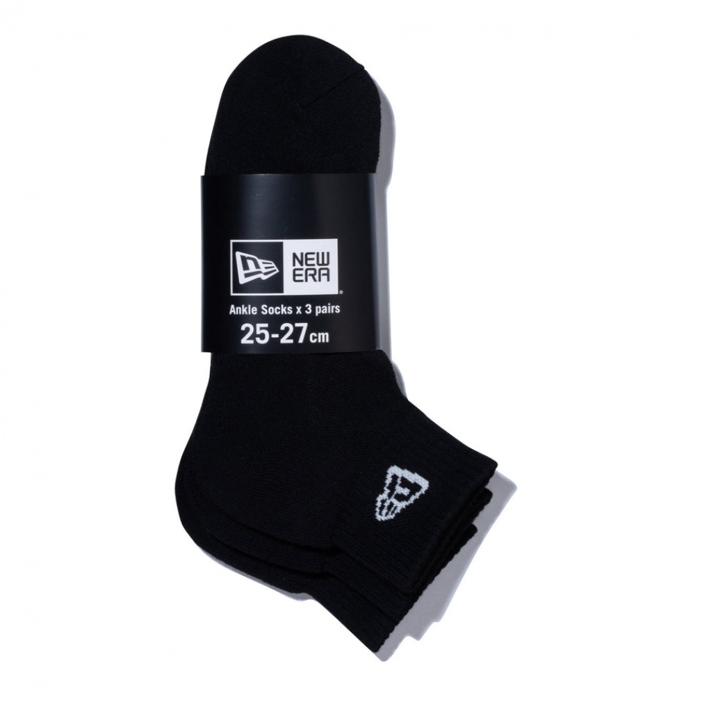 ニューエラ ジュニア キッズ 子供 ソックス 靴下 SOCKS ANKLE 3PAIRS
