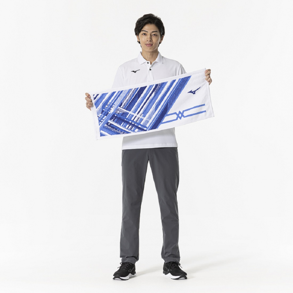 ミズノ タオル 今治製：フェイスタオル 箱入り 80×34cm 32JYB10290
