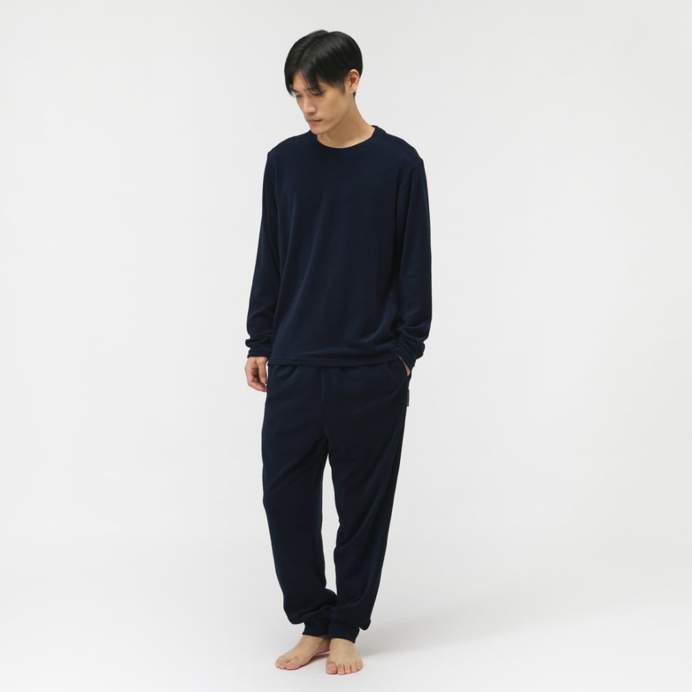 ティゴラ メンズ TIGORASLEEP ユニセックスロングパンツ ベロア素材