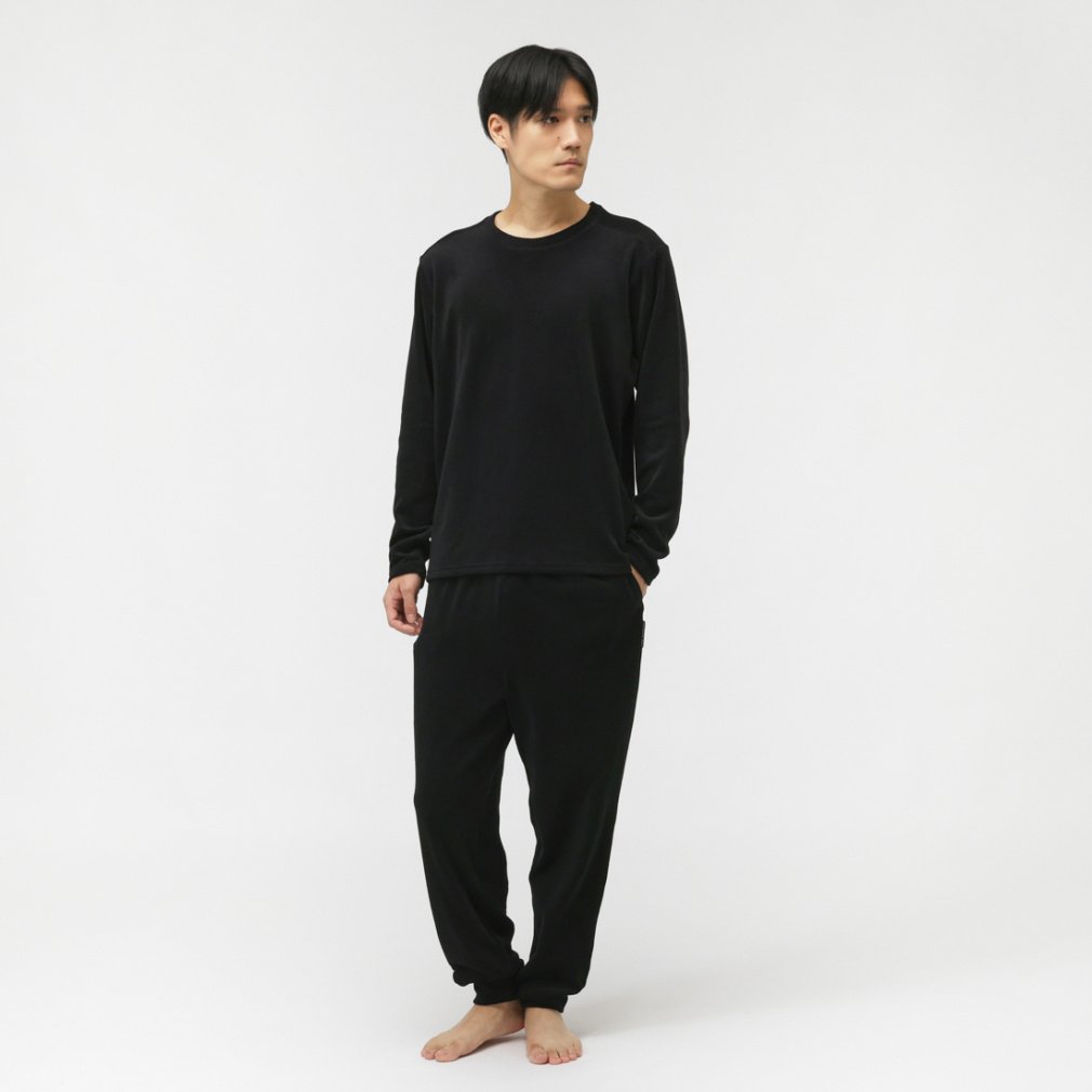 ティゴラ メンズ TIGORASLEEP リカバリーウェア 上下セット ベロア素材