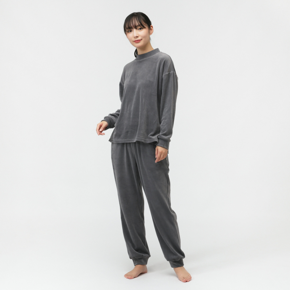 ティゴラ レディース TIGORASLEEP リカバリーウェア 上下セット ベロア素材 TR-9CA2075TL TR-9CA2085UP ...