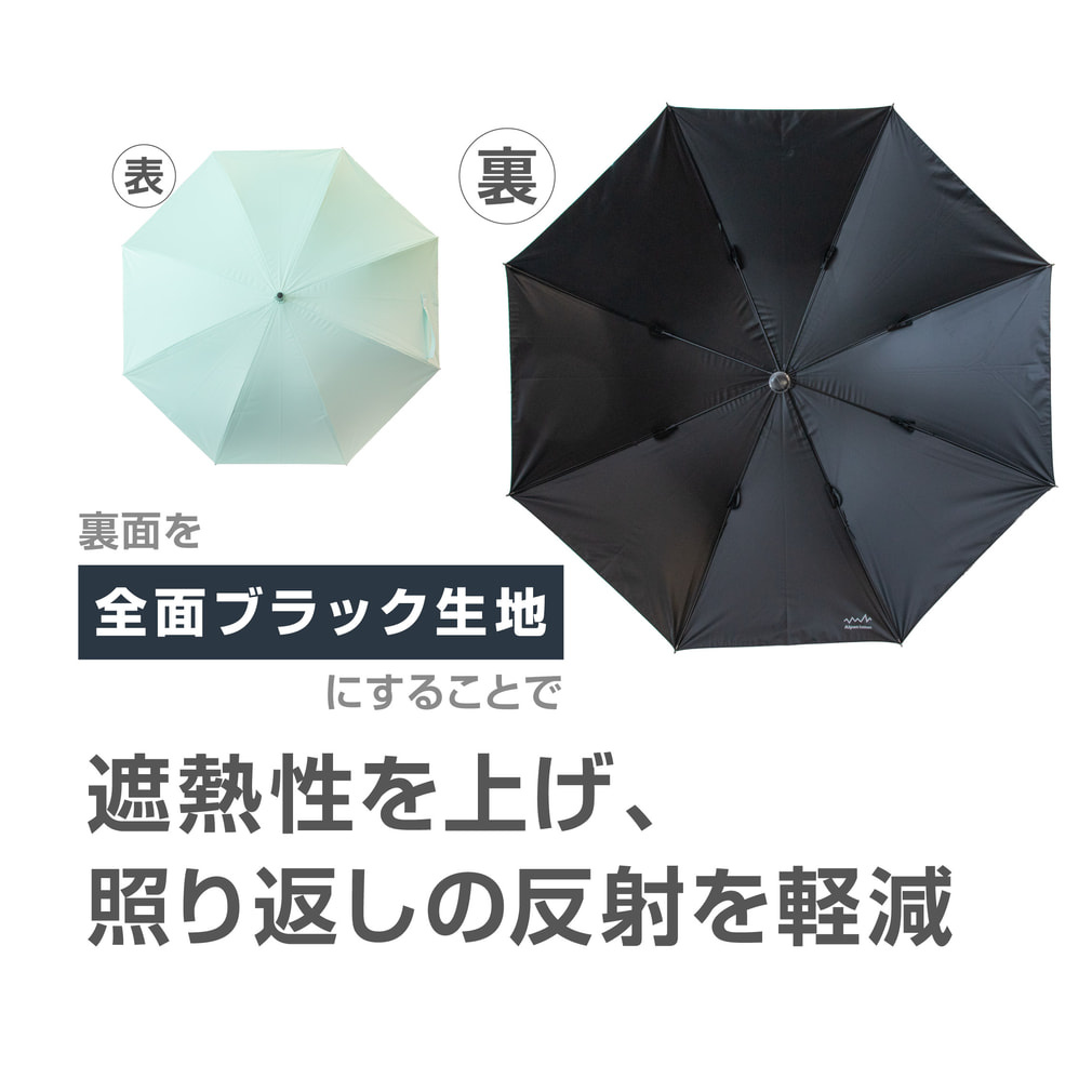 アルペンアウトドアーズ 放射冷却生地の遮熱日傘60cm 晴雨兼用 Alpen