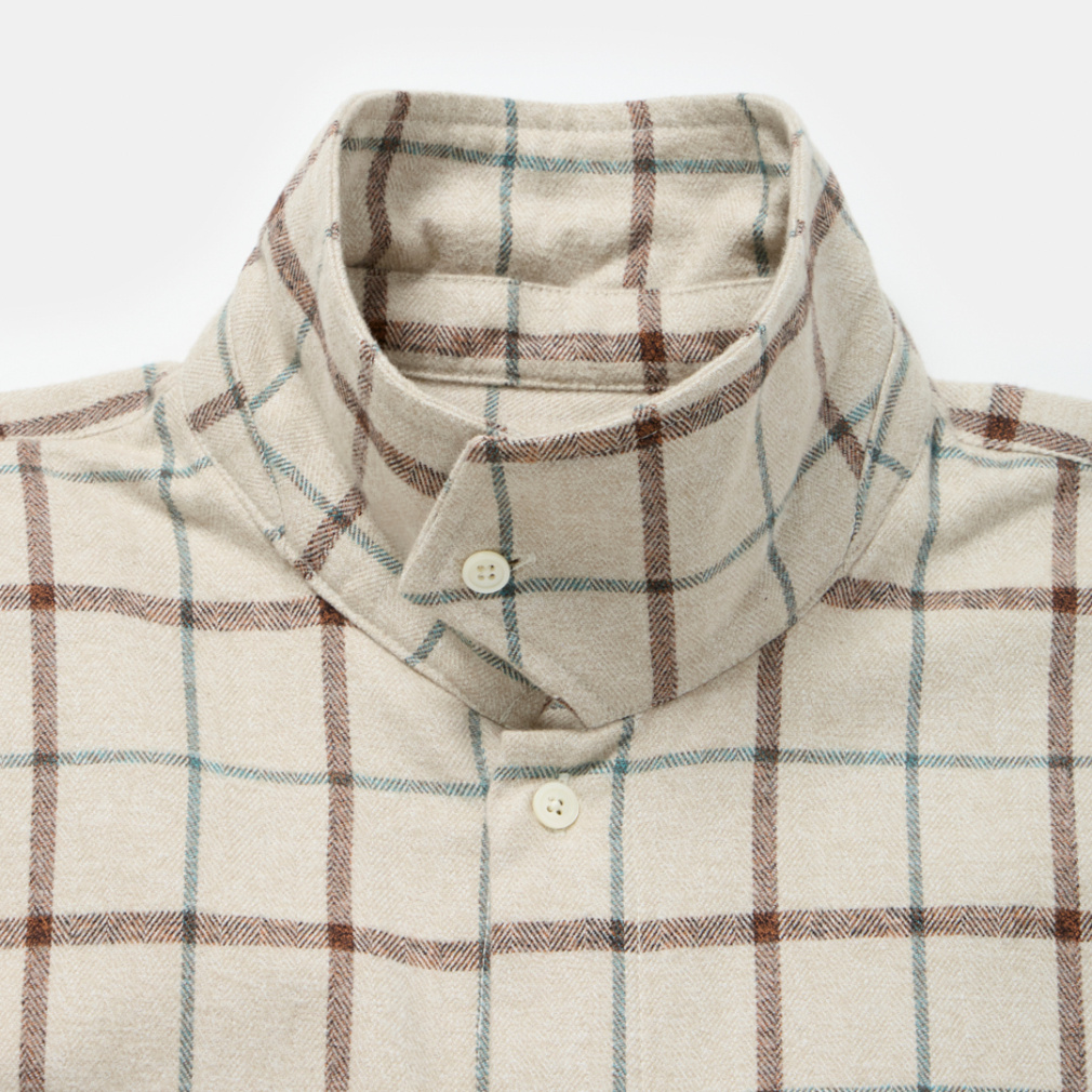 トライアンタン アウトドアカジュアル 長袖シャツ メランジネル