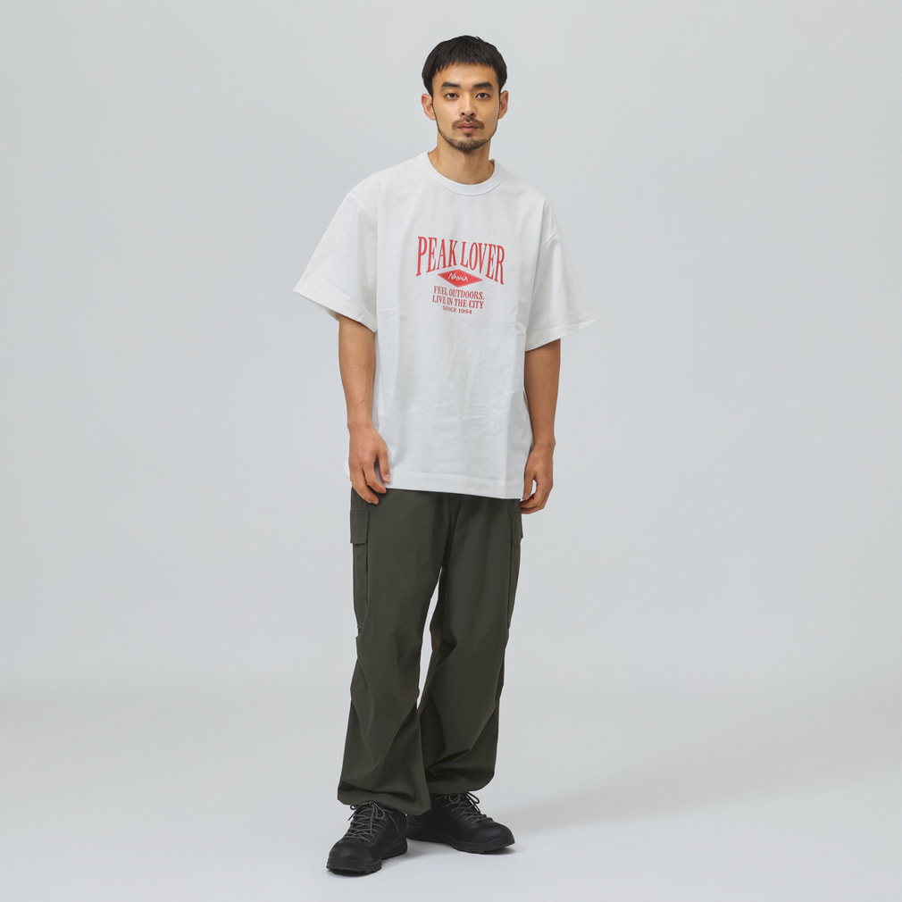 ナンガ　ナイロンジャケット・モンベル　Tシャツ ナンガ メンズ アウトドアカジュアル 半袖Tシャツ ECO HYBRID PEAK