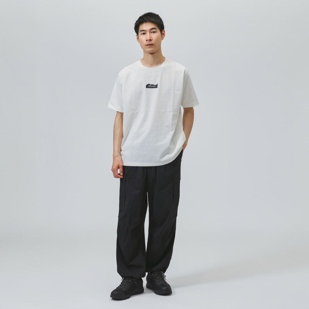 ナンガ メンズ アウトドアカジュアル 半袖Tシャツ ECO HYBRID MT LOGO