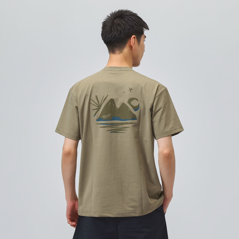 マーモット メンズ トレッキング 半袖Tシャツ Calm T-Shirts