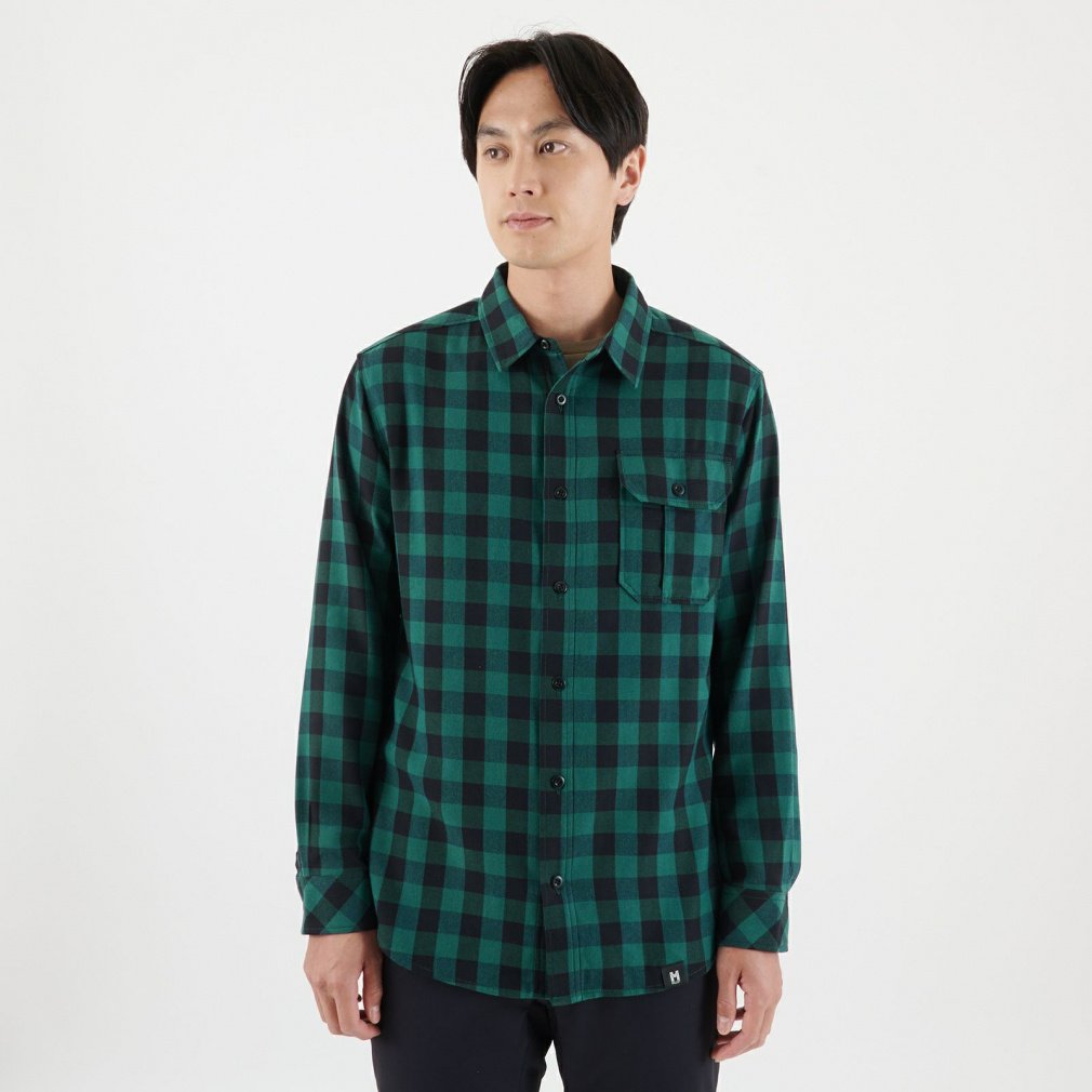 MILLET ミレー THERMO CHECK SHIRT LS M アウトドア トップス MIV03136-N1546 メンズ 長袖 ミレー メンズ トレッキング 長袖シャツ THERMO CHECK SHIRT LS M