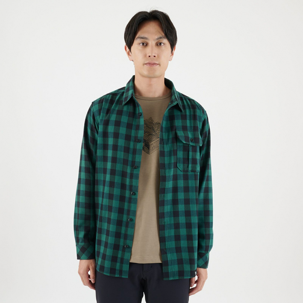 ミレー メンズ トレッキング 長袖シャツ THERMO CHECK SHIRT LS M