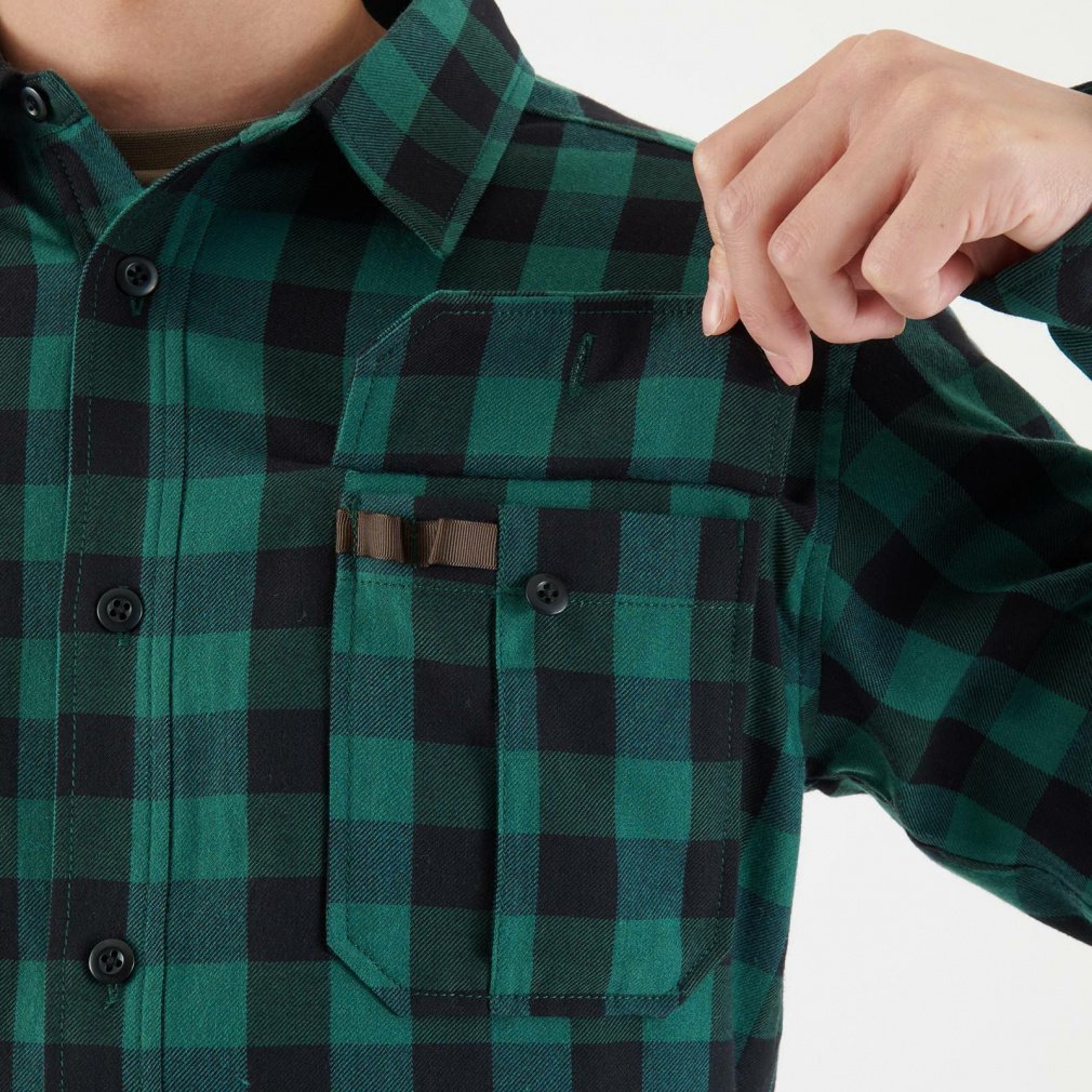 ミレー メンズ トレッキング 長袖シャツ THERMO CHECK SHIRT LS M