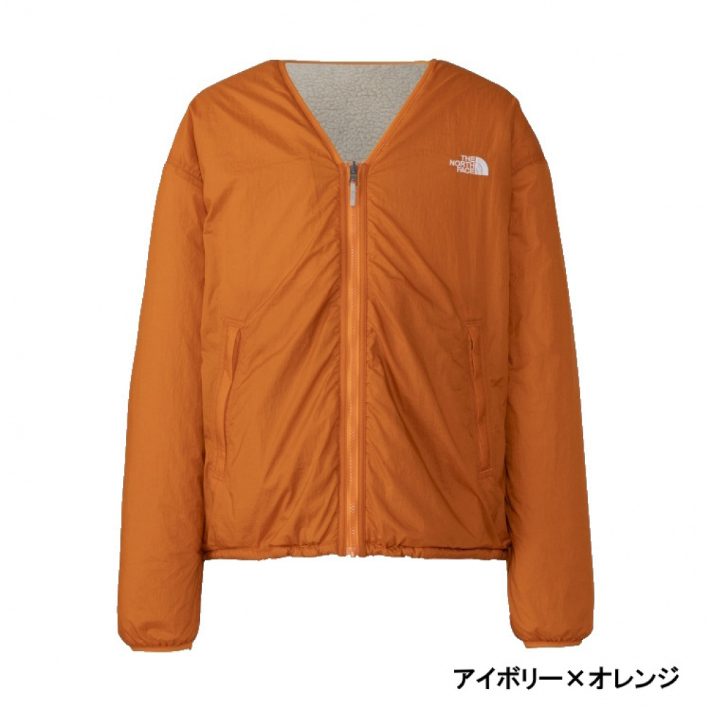Lサイズ　ノースフェイス　パイル カーディガン　オレンジ ザ・ノース・フェイス アウトドア フリースジャケット リバーシブル