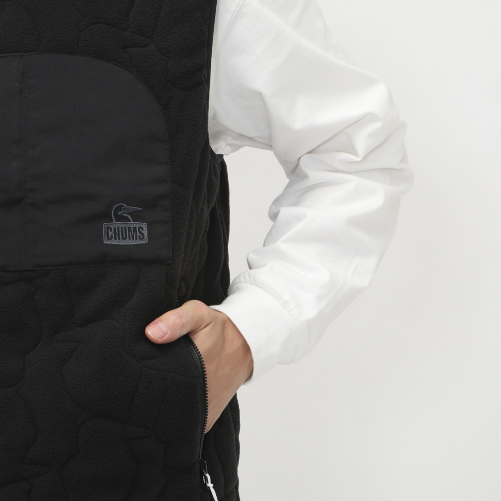 チャムス メンズ アウトドア フリースジャケット ブービーステッチ