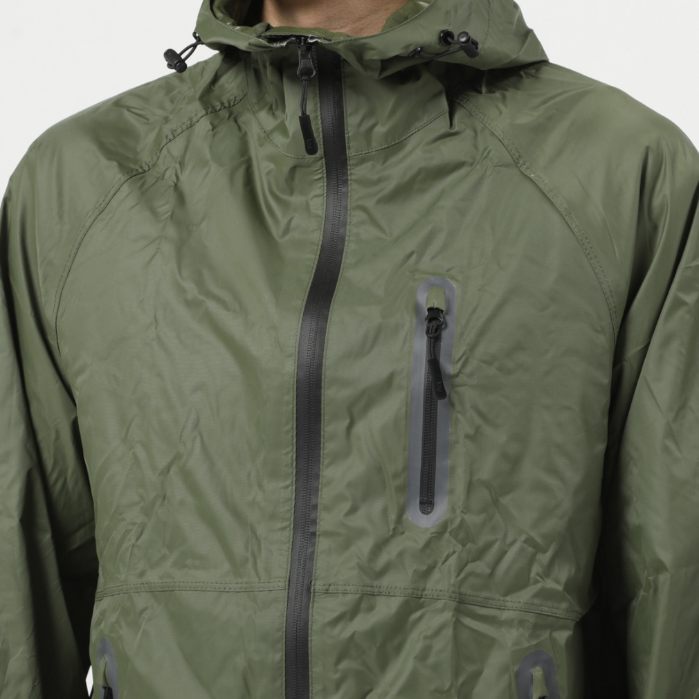 キウ アウトドア レインウェア レインジップアップ K116-906 : カーキ